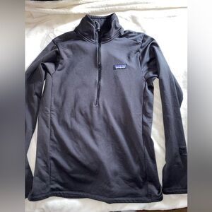 womens patagonia R1 daily zip neck